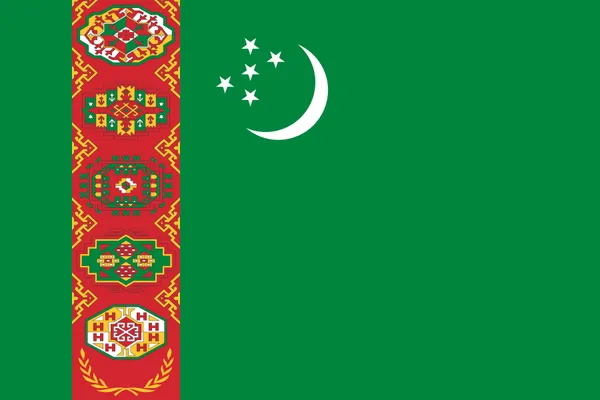 Flaga państwa TURKMENISTAN